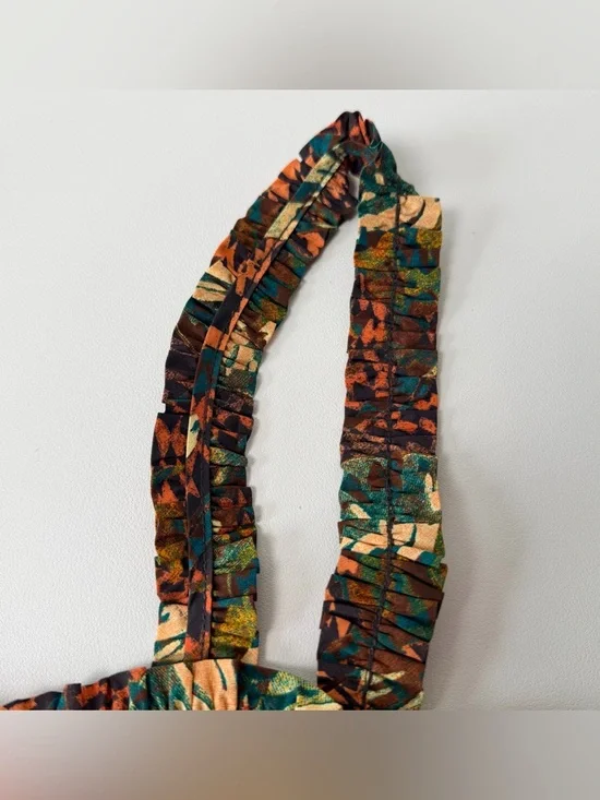 Ulla Johnson Alexandra Cropped Printed Cotton Poplin Top Women size S/M Corset - Picture 6 of 10